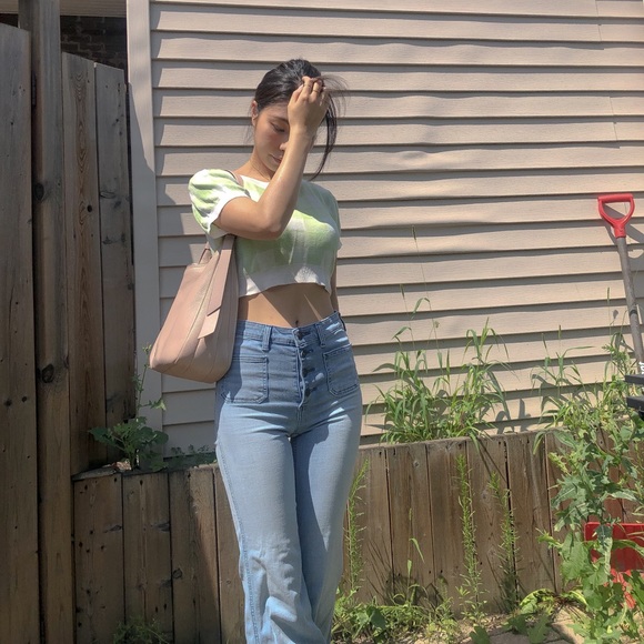 SHEIN Gingham Crop ShortSleeve Knit Top - Picture 9 of 10